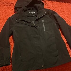 Calvin Klein Women's Black rain Jacket